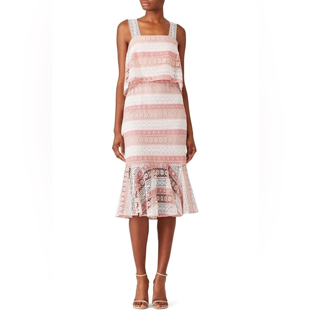NWT Shoshanna lace Dunham dress blush pink sz 4